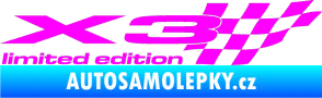 Samolepka X3 limited edition pravá Fluorescentní růžová