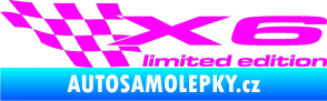 Samolepka X6 limited edition levá Fluorescentní růžová