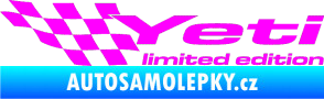 Samolepka Yeti limited edition levá Fluorescentní růžová