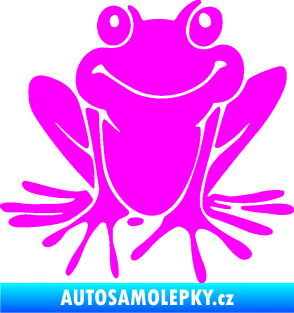 Samolepka Žába 008 pravá Fluorescentní růžová