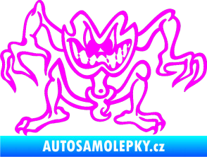 Samolepka Žabák levá Fluorescentní růžová