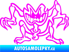 Samolepka Žabák pravá Fluorescentní růžová