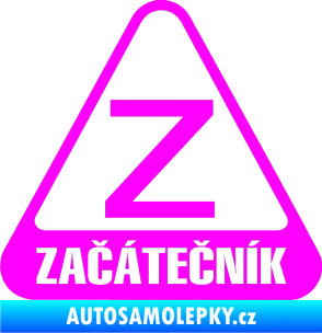 Samolepka Začátečník Fluorescentní růžová