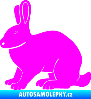 Samolepka Zajíc 001 levá Fluorescentní růžová
