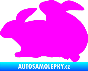 Samolepka Zajíci sex levá Fluorescentní růžová