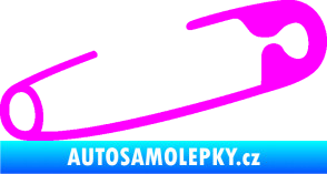 Samolepka Zavírací špendlík 001 pravá  Fluorescentní růžová