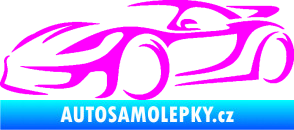 Samolepka Závodní auto 002 levá Fluorescentní růžová