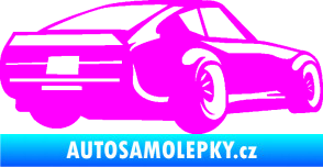 Samolepka Závodní auto 009 pravá Fluorescentní růžová
