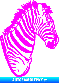 Samolepka Zebra 001 pravá hlava Fluorescentní růžová