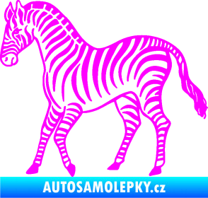 Samolepka Zebra 002 levá Fluorescentní růžová