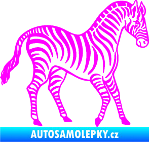 Samolepka Zebra 002 pravá Fluorescentní růžová