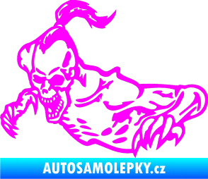 Samolepka Zombík levá Fluorescentní růžová