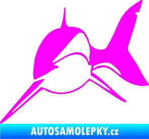 Samolepka Žralok 004 levá Fluorescentní růžová