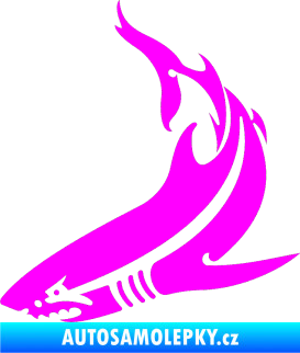 Samolepka Žralok 005 levá Fluorescentní růžová