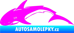 Samolepka Žralok 007 levá Fluorescentní růžová