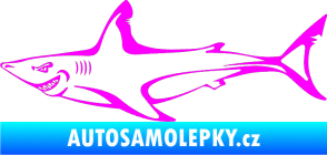 Samolepka Žralok 009 levá Fluorescentní růžová