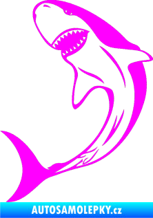 Samolepka Žralok 010 levá Fluorescentní růžová
