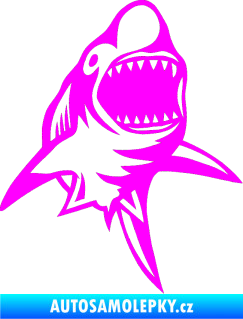 Samolepka Žralok 011 pravá Fluorescentní růžová