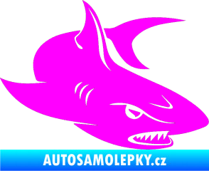 Samolepka Žralok 012 pravá Fluorescentní růžová
