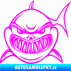 Samolepka Žralok 014 levá Fluorescentní růžová