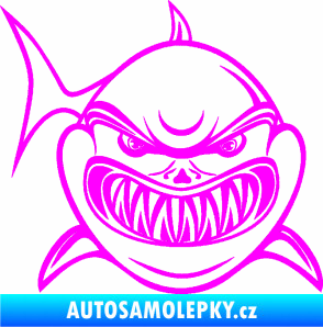 Samolepka Žralok 014 pravá Fluorescentní růžová