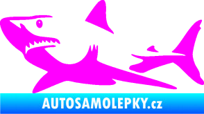 Samolepka Žralok 015 levá Fluorescentní růžová