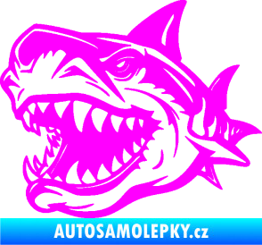 Samolepka Žralok 021 levá Fluorescentní růžová