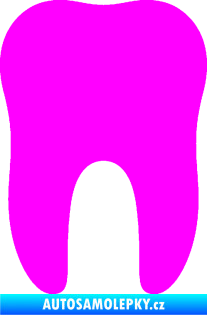 Samolepka Zub 001 stolička Fluorescentní růžová