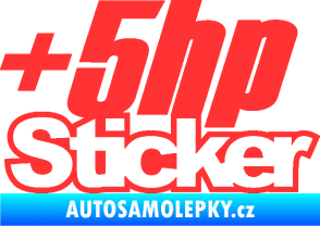 Samolepka + 5hp sticker 001 světle červená