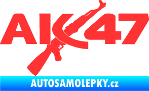 Samolepka AK 47 světle červená