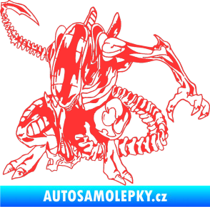 Samolepka Alien 002 levá světle červená