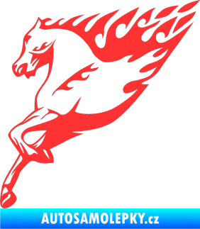 Samolepka Animal flames 002 levá kůň světle červená