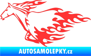 Samolepka Animal flames 003 levá kůň světle červená