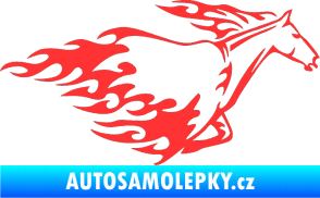 Samolepka Animal flames 003 pravá kůň světle červená