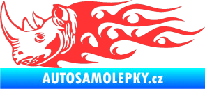 Samolepka Animal flames 025 levá nosorožec světle červená