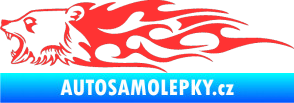 Samolepka Animal flames 027 levá  medvěd světle červená