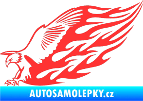 Samolepka Animal flames 029 levá orel světle červená