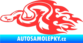 Samolepka Animal flames 042 levá had světle červená