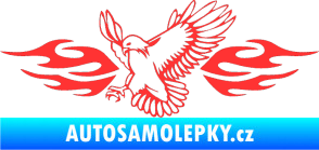 Samolepka Animal flames 054 levá orel světle červená