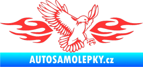 Samolepka Animal flames 054 pravá orel světle červená