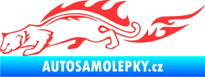 Samolepka Animal flames 056 levá puma světle červená