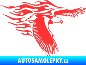 Samolepka Animal flames 060 pravá orel světle červená