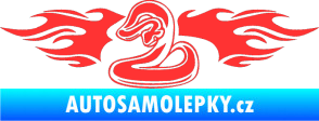 Samolepka Animal flames 072 levá had světle červená