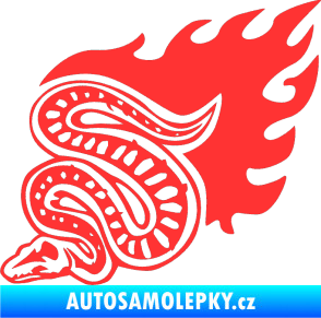 Samolepka Animal flames 086 levá had světle červená