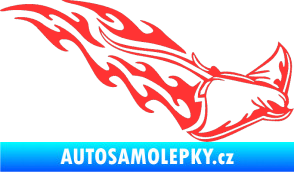 Samolepka Animal flames 093 pravá rejnok světle červená