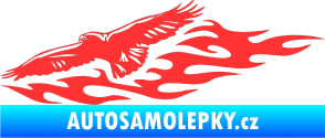 Samolepka Animal flames 097 levá orel světle červená