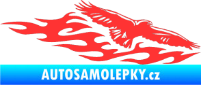 Samolepka Animal flames 097 pravá orel světle červená