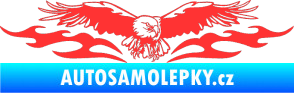Samolepka Animal flames 100 pravá orel světle červená