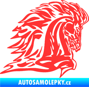 Samolepka Animal flames 101 pravá kůň světle červená