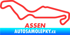 Samolepka Okruh Assen světle červená